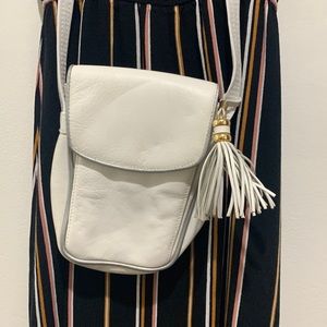 White Leather Shoulder Bag
